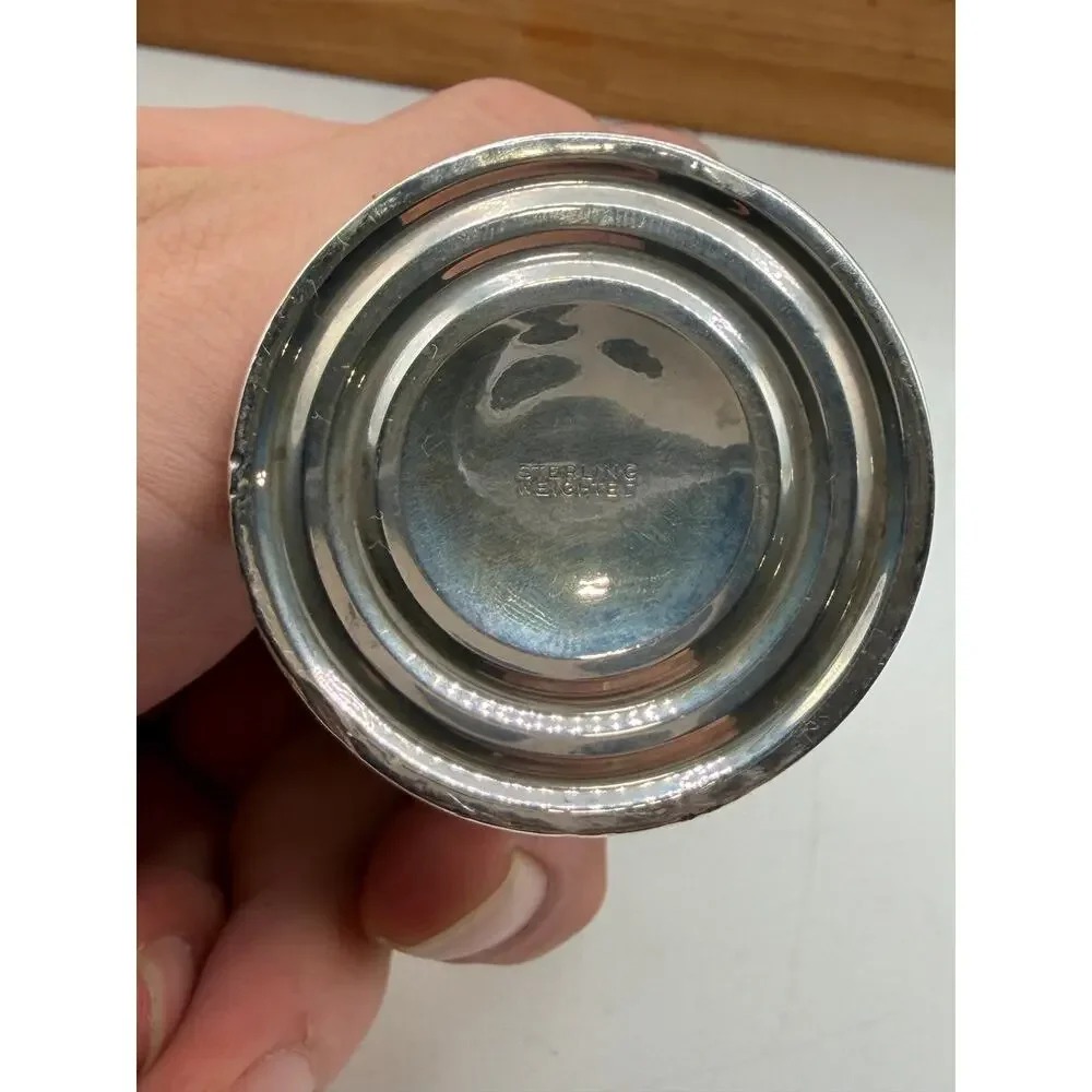 Vintage Sterling Silver Weighted Salt and Pepper Shakers Pair (5.5 Inch)